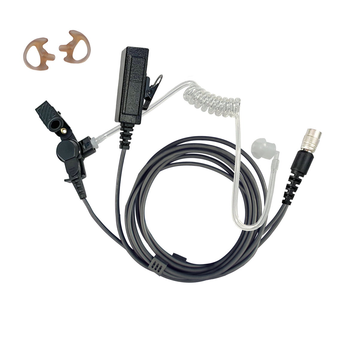 Tactical 2 Wire Mic & Earpiece Kit w/ Quick Disconnect (Hirose) Connec