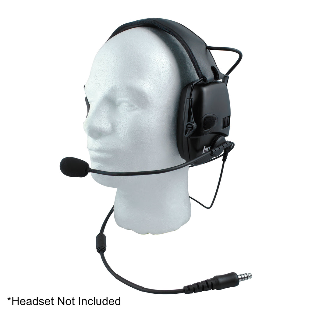 P/N: PTBM-3.5-NX-N: Tactical Boom Mic Comms Kit for Ear Pro Headset. Directly use the 3.5 mm Connector: 3M, Walker's, Howard Leight Impact Pro, Impact Sport, Pro Ears, MSA & More w/ 3.5mm Audio Input Connector