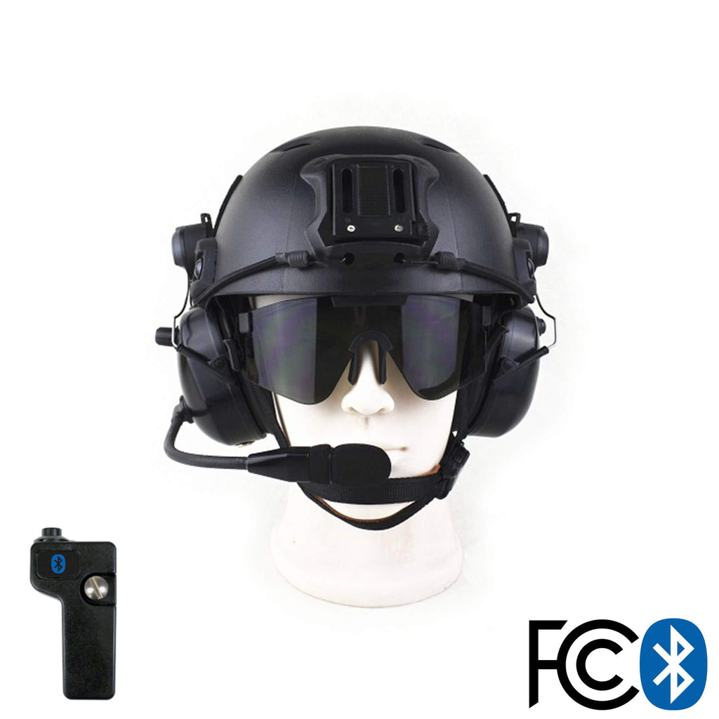 Bluetooth Headset & Radio Adapter Kit for Emergency/Safety/Construction - Multi Pin Connectors for: Motorola, Kenwood, Harris, Hytera, Vertex, Icom Comm Gear Supply CGS BTH-700