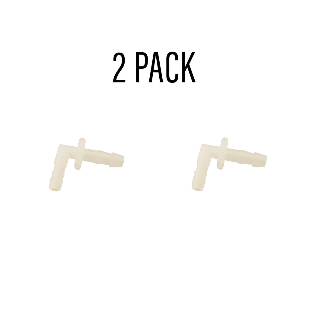 White Ear Insert/Tube Connector - 2 Pack c-elbow Comm Gear Supply CGS