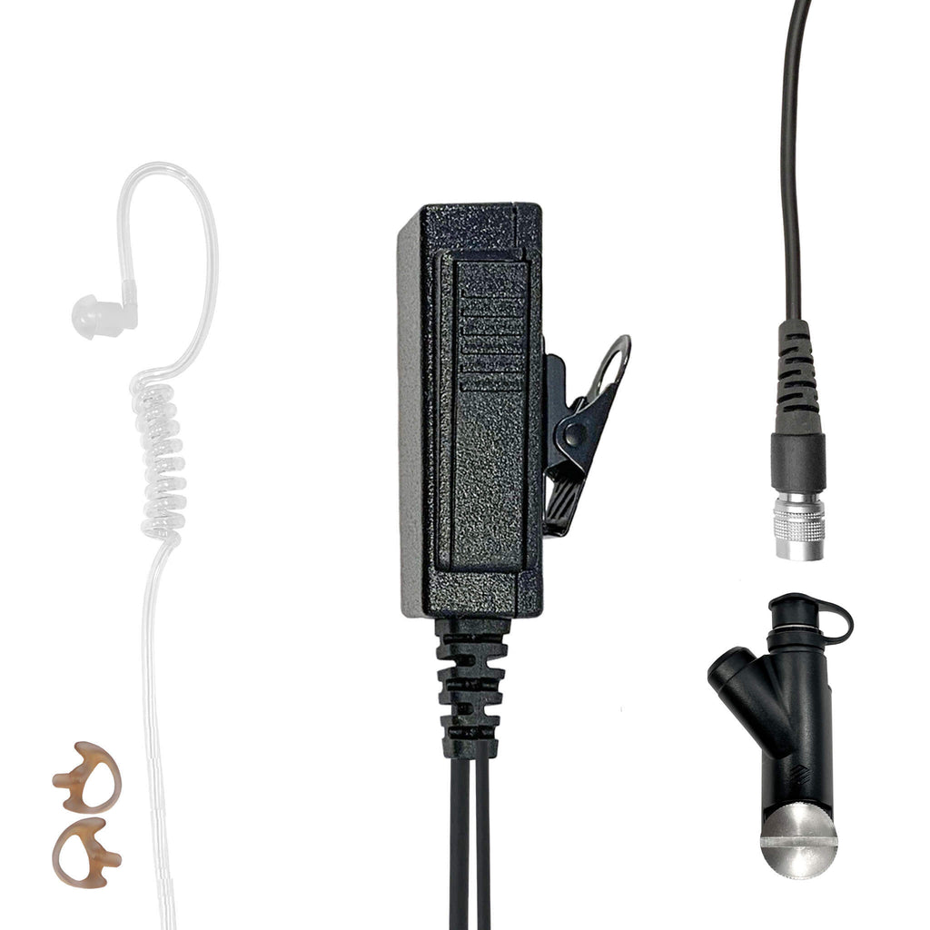 Mic & Earpiece Radio Kit - LT29SR: Compatible with: Harris(L3Harris) XL-150/P, XL-95/P, XG-100, XG-100P, XL-185, XL-185P, XL-185Pi, XL-200, XL-200P, XL-200Pi hawk lapel mic Comm Gear Supply CGS LT29SR