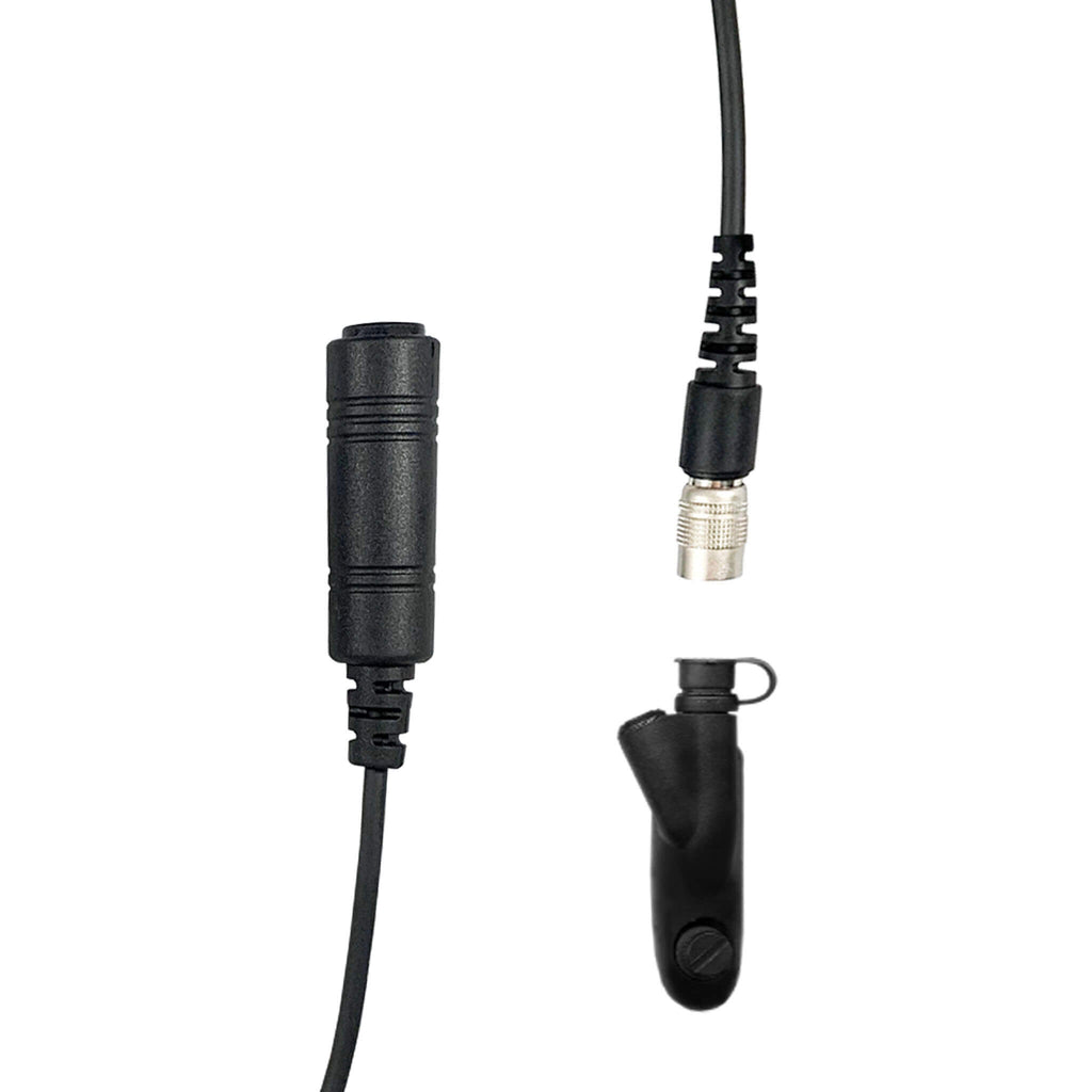 Tactical Radio Connector Cable & Push To Talk Adapter for Headset: Peltor, TCI, TEA, Helicopter - Motorola: HT750/1250/1550, MTX850/950/960/8250/9250, PR860 & More Comm Gear Supply CGS
