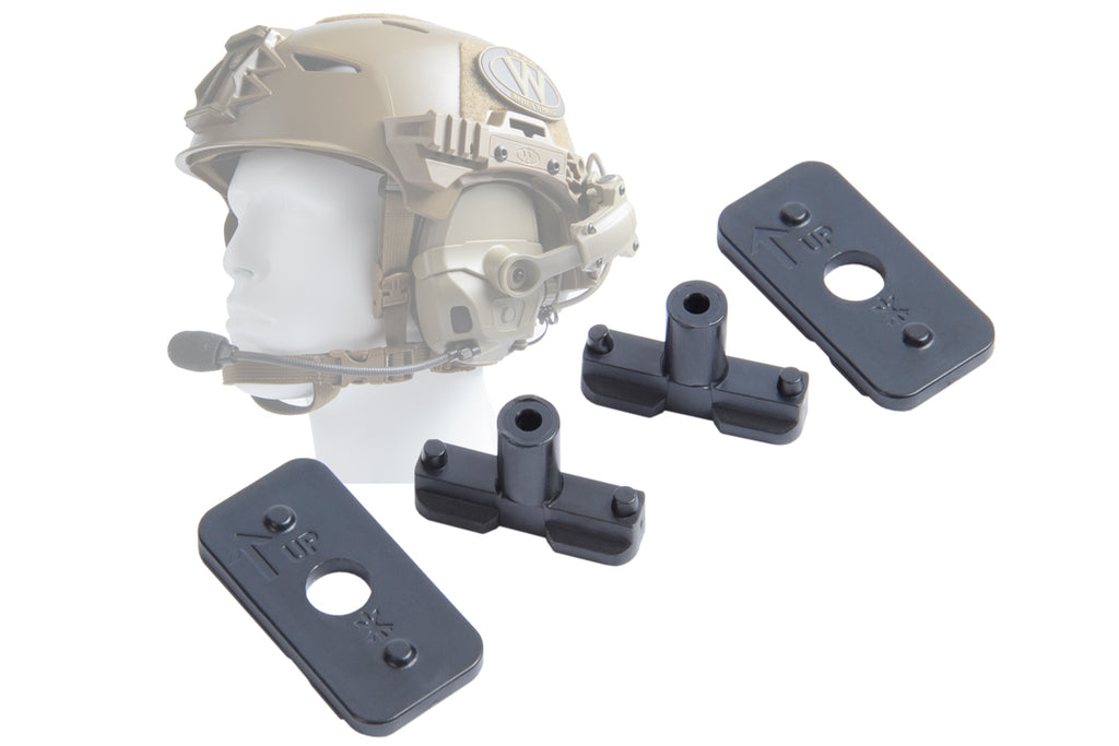 HLM-PLT: Platform Adapter to attach AMP Ops-Core Rail Mounts to Team Wendy Helmets w/ EXFIL Rail System Comm Gear Supply CGS