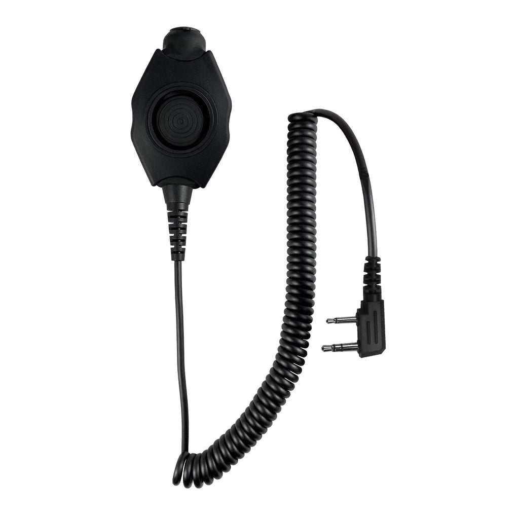 Tactical Radio Adapter/PTT for Headset: Peltor, TCI, TEA, Helicopter - 2 Pin Kenwood, Baofeng, BTECH, Rugged Radios, Diga-Talk, TYT, AnyTone, Relm/BK Radio, Quansheng, Wouxon Comm Gear Supply CGS