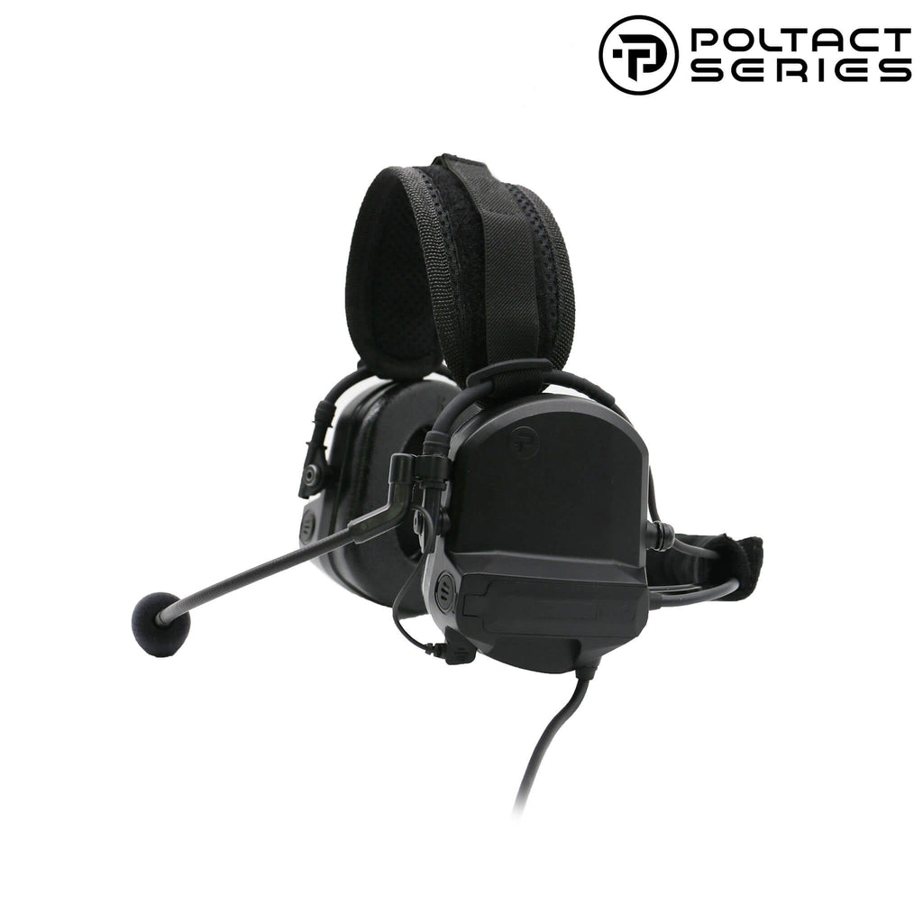 neck band neckband tactical headset behind the neck Tactical Radio Headset w/ Active Hearing Protection - NEXUS TP-120 3M, PELTOR, COMTAC, TEA, TCI, LIBERATOR. PTH-V3 Comm Gear Supply CGS