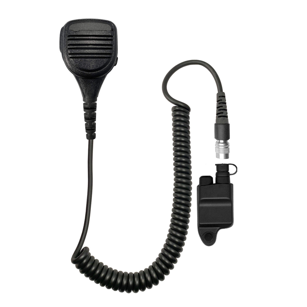 P/N: SM27SR: Shoulder/Chest Microphone for Harris(L3Harris) &  M/A-Com Jaguar 700P, 700Pi, 710P, P5100, P5130, P5150, P5200, P7100, P7130, P7150, P7170, P7200, P7230, P7250, P7270 & More. Comm Gear Supply CGS