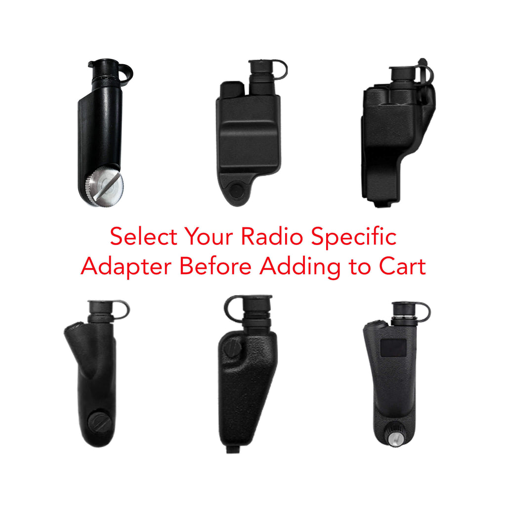Utility Mic & Ultra Stealth 360 Radio Earpiece Kit - Motorola, Kenwood, Harris, M/A Com, Tait, & More Comm Gear Supply CGS