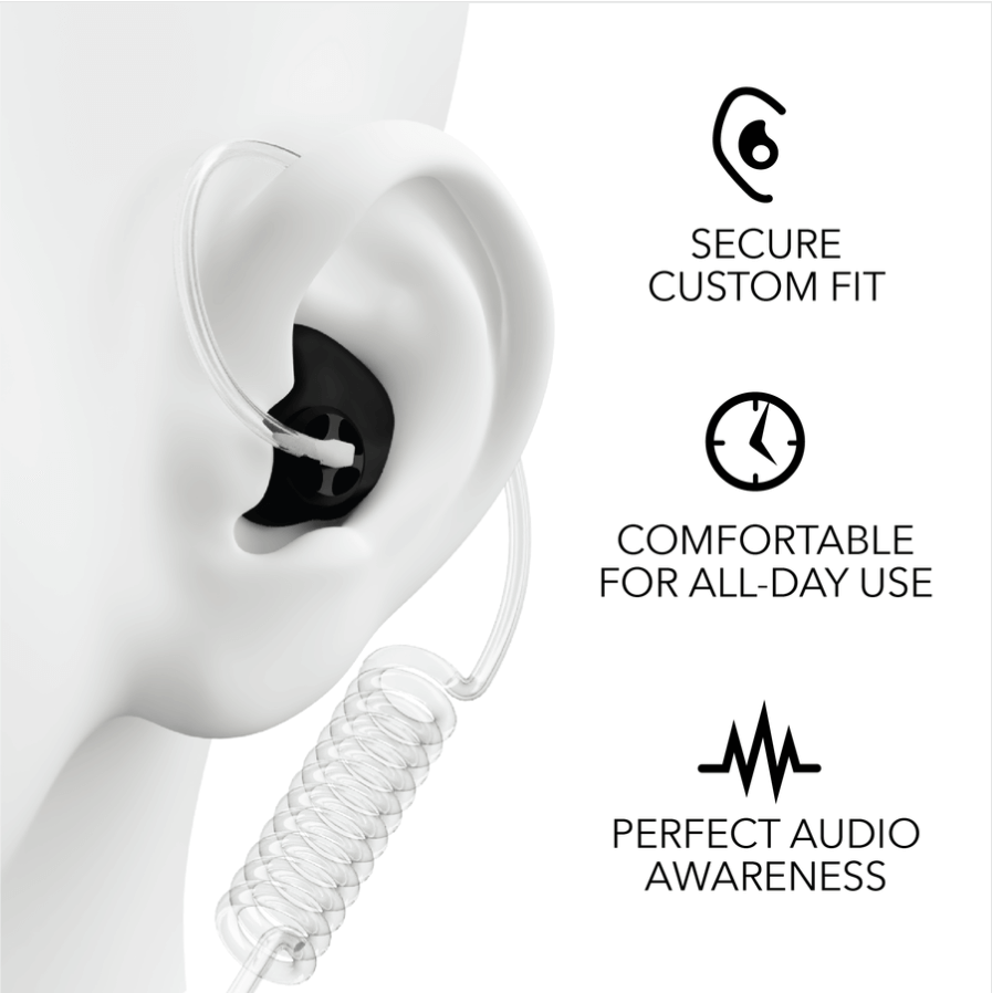 RTL-RDO-AWA-BLK DBZ-AWARENESS Decibullz +Awareness Custom Moldable Ear Plugs Comm Gear Supply CGS