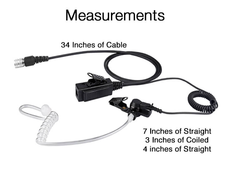 Products Utility Mic & Earpiece Kit (Lapel Mic) w/ Quick Disconnect (Hirose) - Replacement Kit, No Quick Disconnect Adapter Comm Gear Supply CGS
