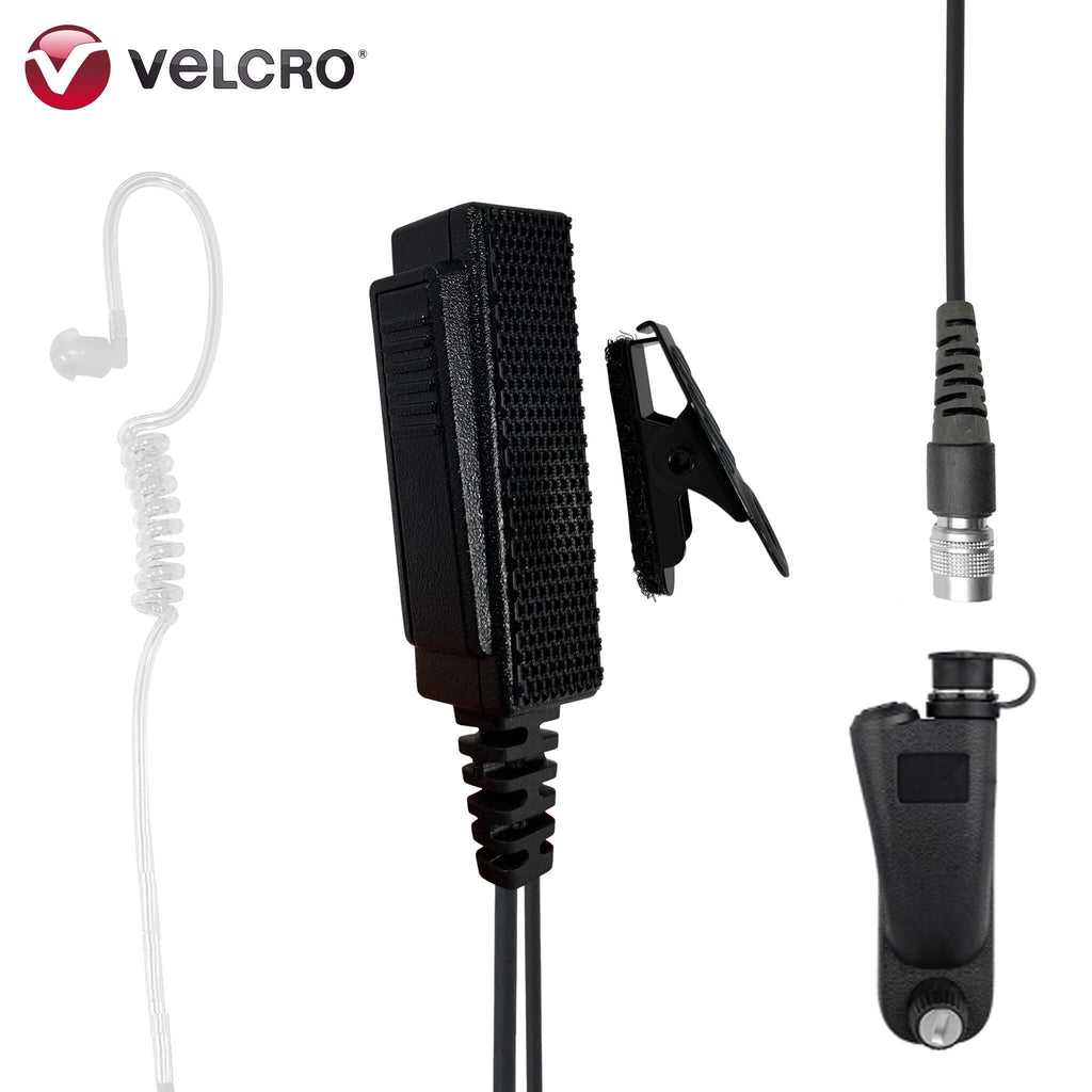 Velcro Mic & Earpiece Radio Kit - Motorola: APX (Apex) Series, XPR Series, SRX2200, & More Comm Gear Supply CGS