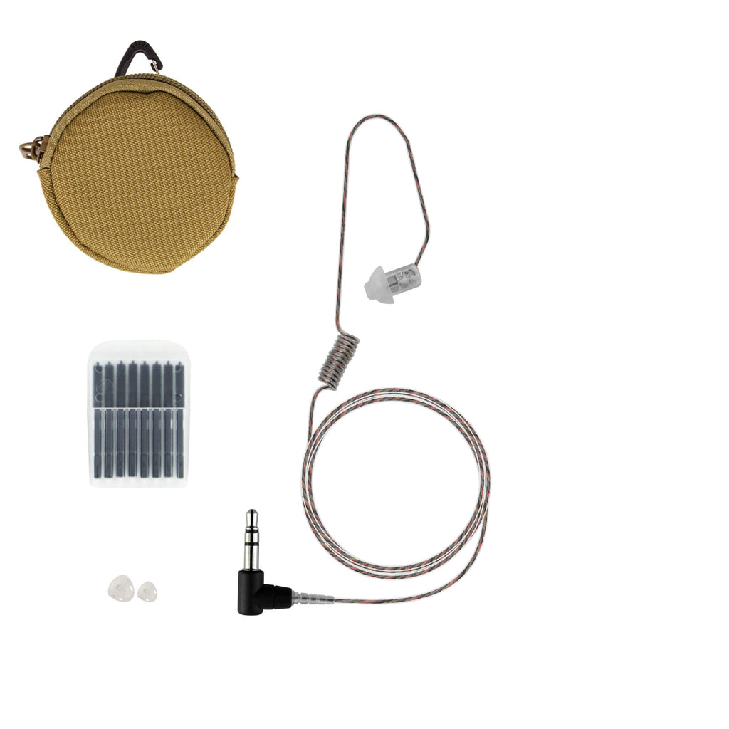 Invisible Series Tubeless Earpiece & Tactical/Clandestine Mic Kits