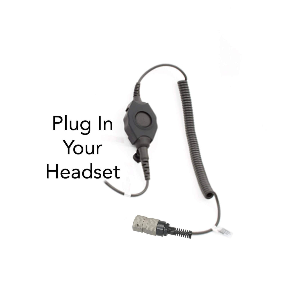 ptt push to talk for 3M, PELTOR, COMTAC, TEA, TCI, LIBERATOR, MSA, SORDIN, RANGER & Any Headset Utilizing the NEXUS TP-120 Connector (Helicopter)