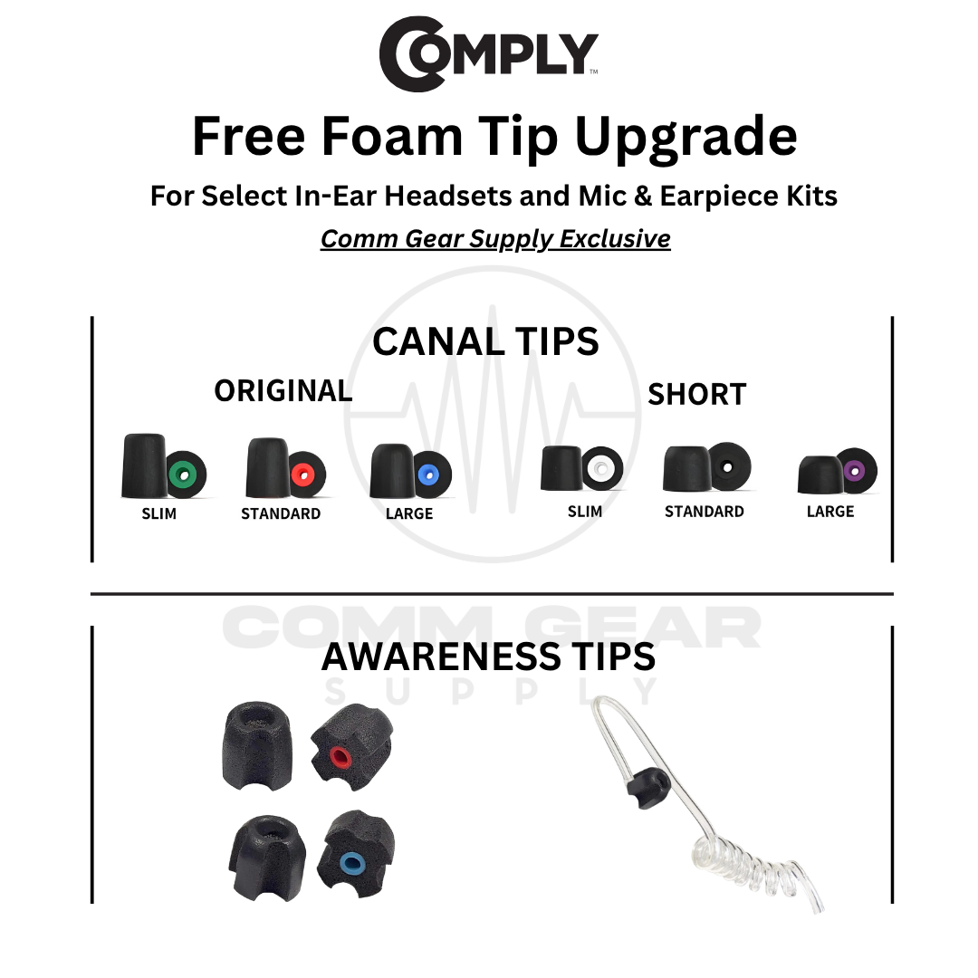 Free Comply™ Foam Upgrade for In-Ear Comms/Hearing Protection Headsets ...