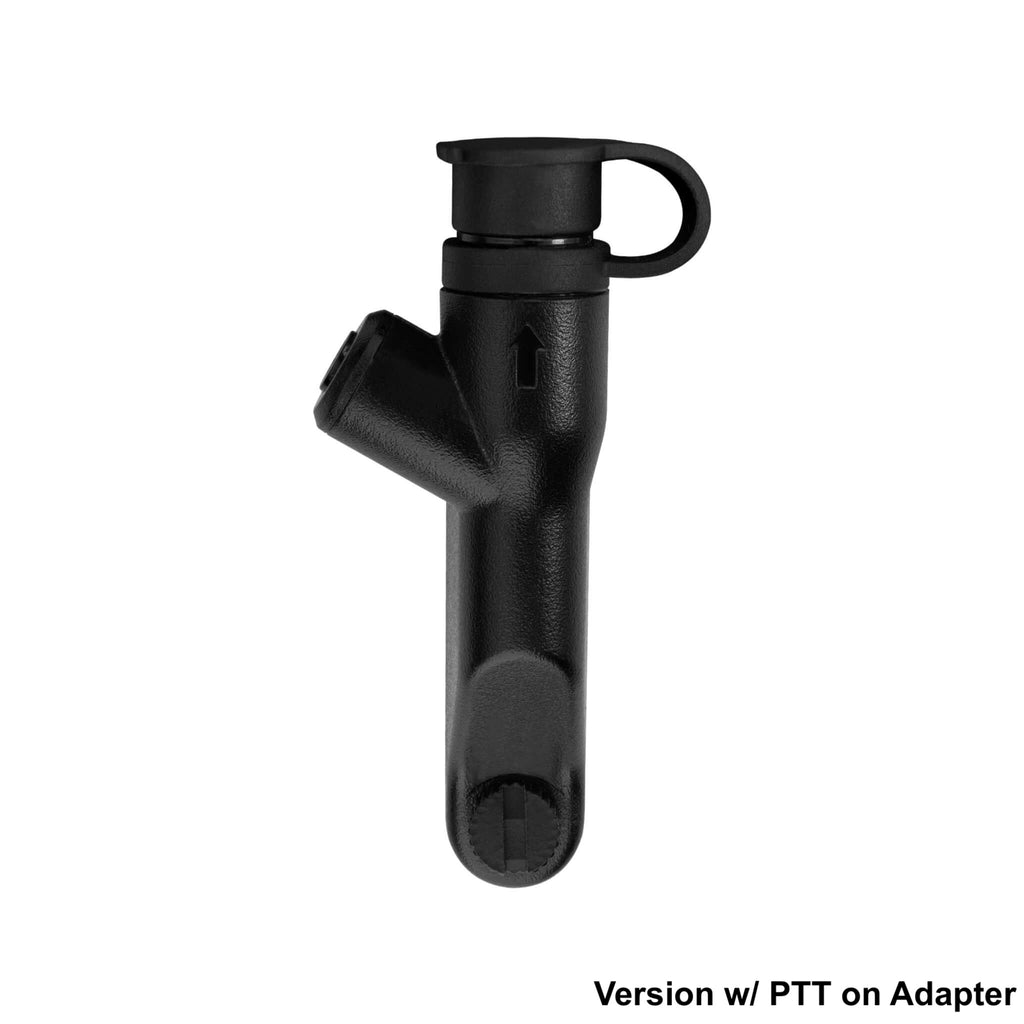 Radio Adapter for Mic/Earpiece - Harris(L3Harris)/Tait TP3000, TP3300, TP3350, TP3500, TP8100, TP8110, TP8115, TP8120, TP8135, TP8140, TP9300, TP9355, TP9360, TP9400, TP9435, TP9440, TP9445, TP9460, TP9500, TP9555, TP7110, TP7100, TP9560, TP9600, TP9655, TP9660, quick release quick disconnect Comm Gear Supply CGS PA-500-T8 08SR with PTT on adapter