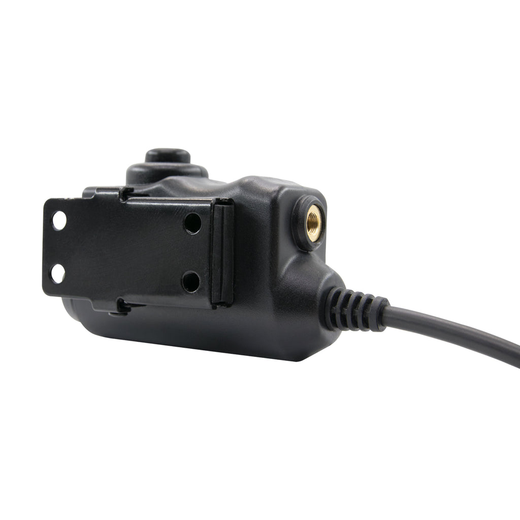 P/N: M51-MIL: Tactical Headset Push To Talk(PTT) Adapter for Harris, Thales, Tri, PRC, Falcon Series, MBITR Series, (U229/U329 Connector).& Compatible w/: NATO/Military Wiring, Select 3M Peltor Comtac & TCI Liberator Models, Earmor, PolTact, Utilizes the standardized NEXUS TP-120 Connector. Comm Gear Supply CGS
