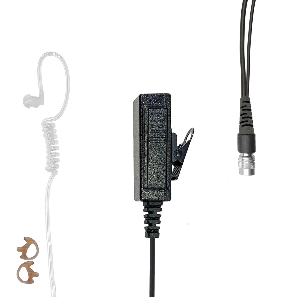 2WSR, Tactical Mic & Earpiece Braided Fiber Kit w/ Quick Disconnect (Hirose) Connector - Replacement Kit, No Quick Disconnect Adapter Comm Gear Supply CGS