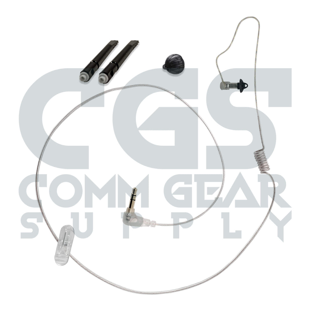 RO-360F-22-3.5: Ultra Stealth 360 Covert/Tactical Radio Earpiece - 3.5mm, Connects to Speaker Mic for Motorola, Kenwood, Icom, Relm, & More 360 flexo Comm Gear Supply CGS