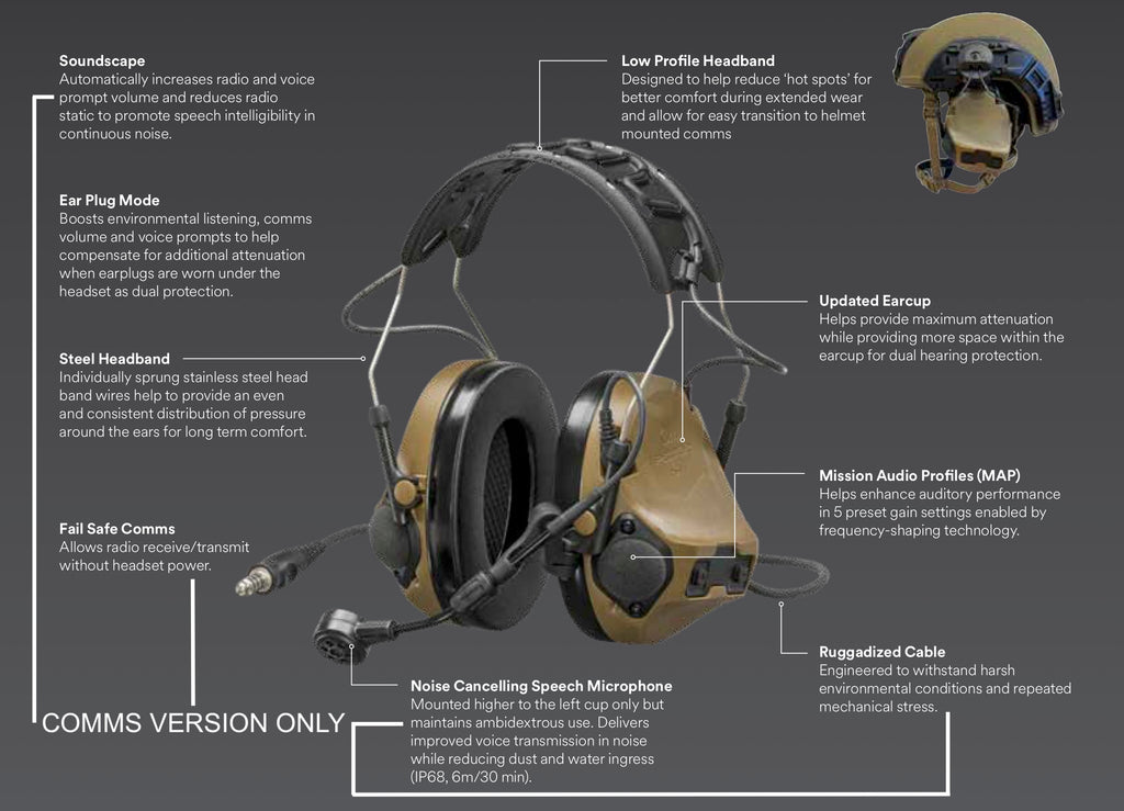 MT14H418A-09 GE MT14H418A-09 GN MT14H418A-09 CY: 3M Peltor ComTac VIII Hearing defender Tactical Headset ear pro hearing protecting non-comms non comms CGS Comm Gear Supply MT14H418A-02 GE MT14H418A-02 GN MT14H418A-02 CY