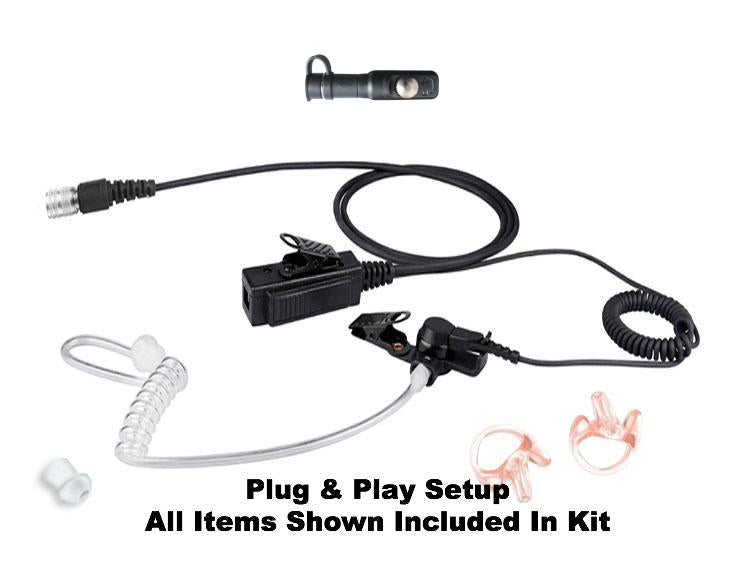 Mic & Earpiece Radio Kit - Harris HDP150, HDP100 Momentum & More Comm Gear Supply CGS LT55SR