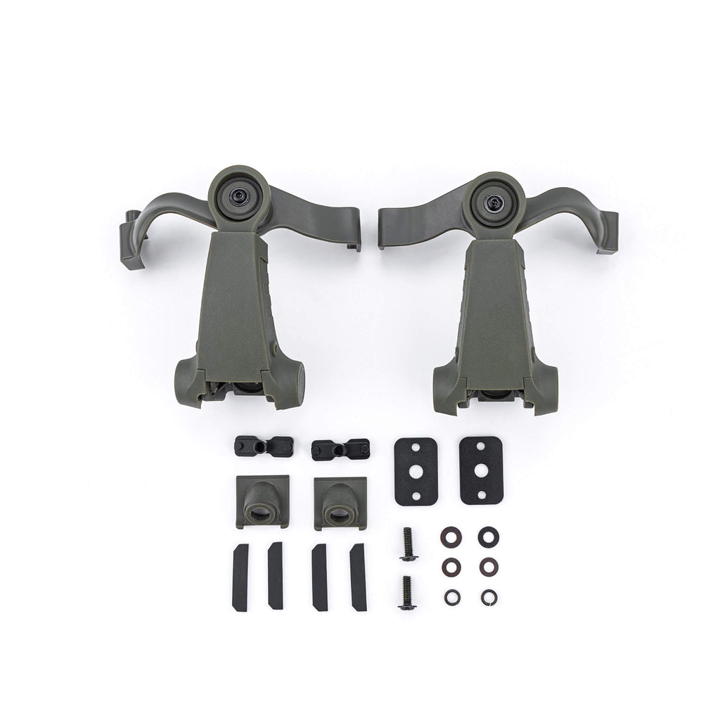 EM-M16C-TBD, Earmor Rear Helmet Mount Kit for Helmet/Headset Rail Mount Systems: FAST/ARC(Ops-Core Helmets), Team Wendy EXFIL 2.0 EXFIL 3.0, Hard Head Veterans M-LOK/MTEK/HHV & more.  Compatible only with Earmor mark 3 M31X, M32X, MARK3 headsets.
