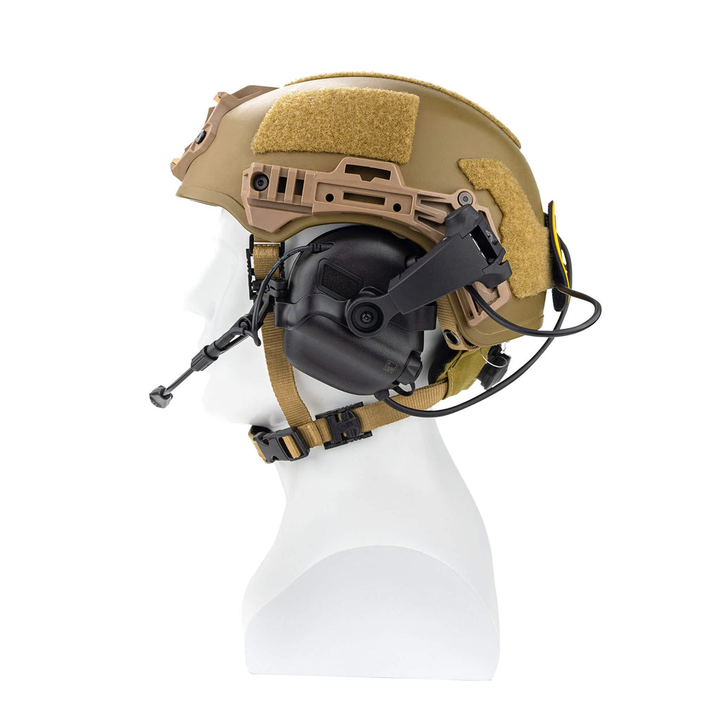 EM-M16C-TBD, Earmor Rear Helmet Mount Kit for Helmet/Headset Rail Mount Systems: FAST/ARC(Ops-Core Helmets), Team Wendy EXFIL 2.0 EXFIL 3.0, Hard Head Veterans M-LOK/MTEK/HHV & more.  Compatible only with Earmor mark 3 M31X, M32X, MARK3 headsets.