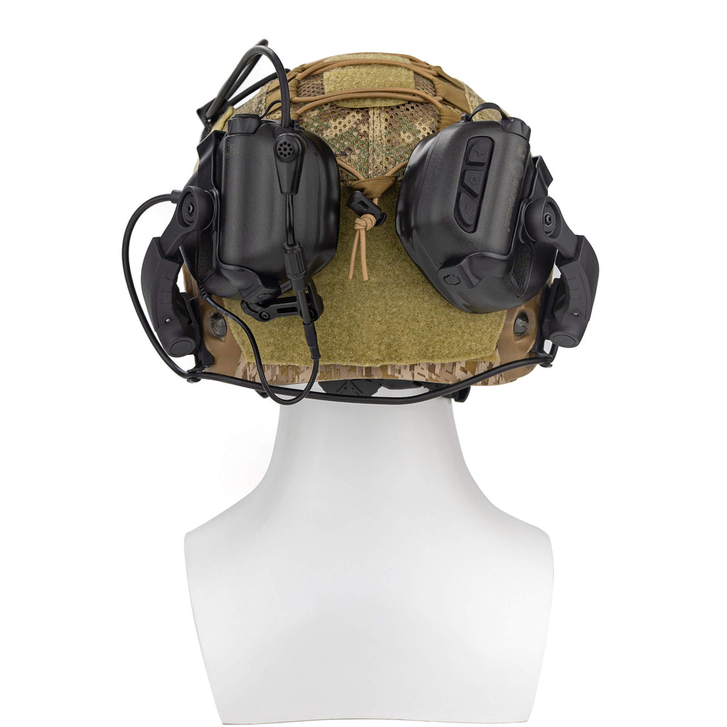 EM-M16C-TBD, Earmor Rear Helmet Mount Kit for Helmet/Headset Rail Mount Systems: FAST/ARC(Ops-Core Helmets), Team Wendy EXFIL 2.0 EXFIL 3.0, Hard Head Veterans M-LOK/MTEK/HHV & more.  Compatible only with Earmor mark 3 M31X, M32X, MARK3 headsets.