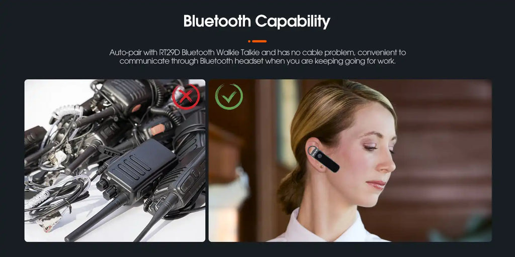 P/N: RT29D-BT: Retevis RT29D Waterproof Heavy Duty UHF Bluetooth DMR Portable Radio Comm Gear Supply CGS
