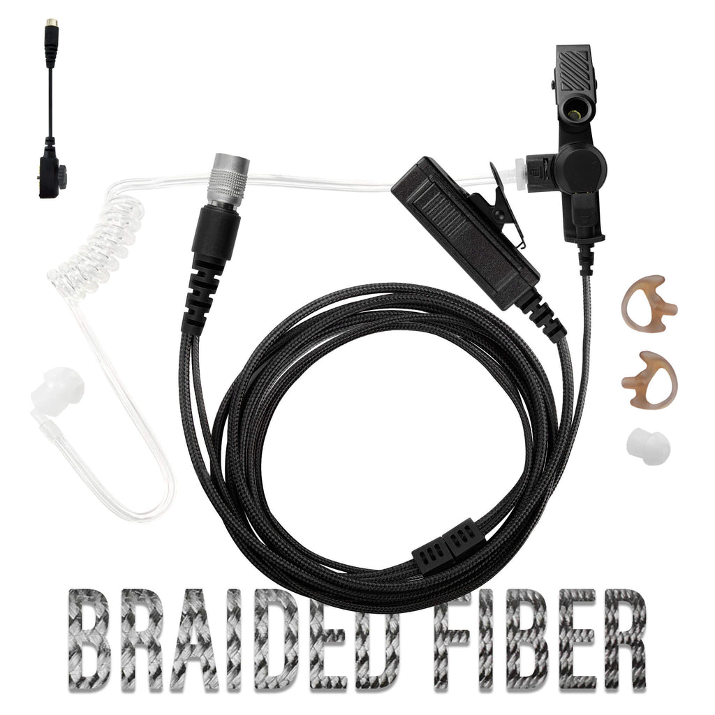 P/N: B2W05: Tactical Mic & Earpiece Kit Braided Cable, 2 Wire Kit- Sonim: XP5, XP5plus, XP5s, XP8 & XP10 AT+2W-SN Signal-Pro-SO3 comfit-so3 Comm Gear Supply CGS