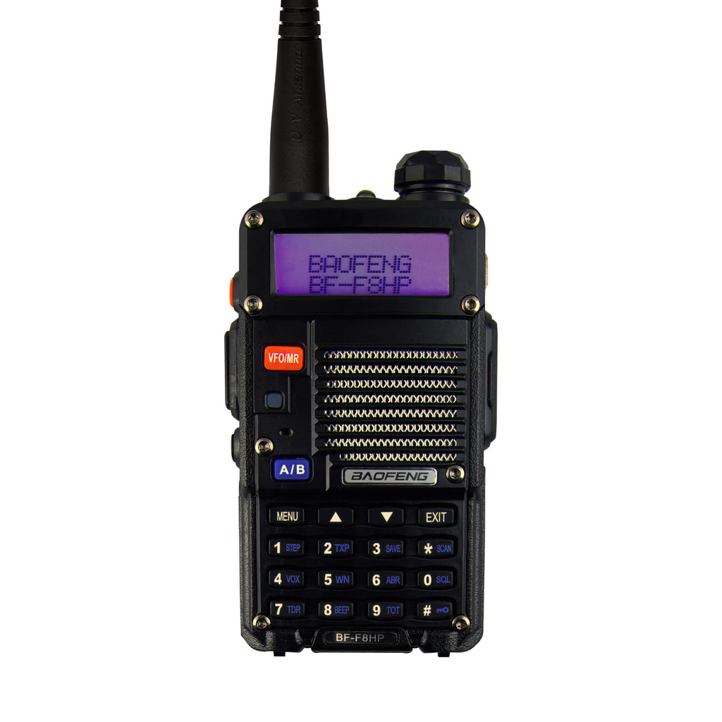 BF-F8HP-PRO BF-F8HP-P: BaoFeng BTECH BF-F8HP PRO(UV-5R 7th Gen) 8-Watt Tri Band Two-Way Radio (VHF/1.25M/UHF) Features 1000 Channels, GPS, Aviation Band Scanner, NOAA Weather Mode, USB-C Rechargeable Battery, IP54 Comm Gear Supply CGS