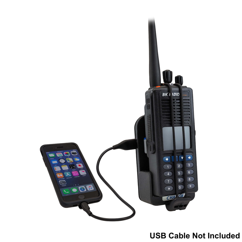 EVC-BK2-4: Complete Rugged Mounted In-Car 4x Charger Kit  usb charger BK Technologies, BK Radio, Bendix King: KNG-P150, KNG-P400, KNG-P500, KNG-P800, KNG2-P150, KNG2-P400, KNG2-P500, KNG2-P800