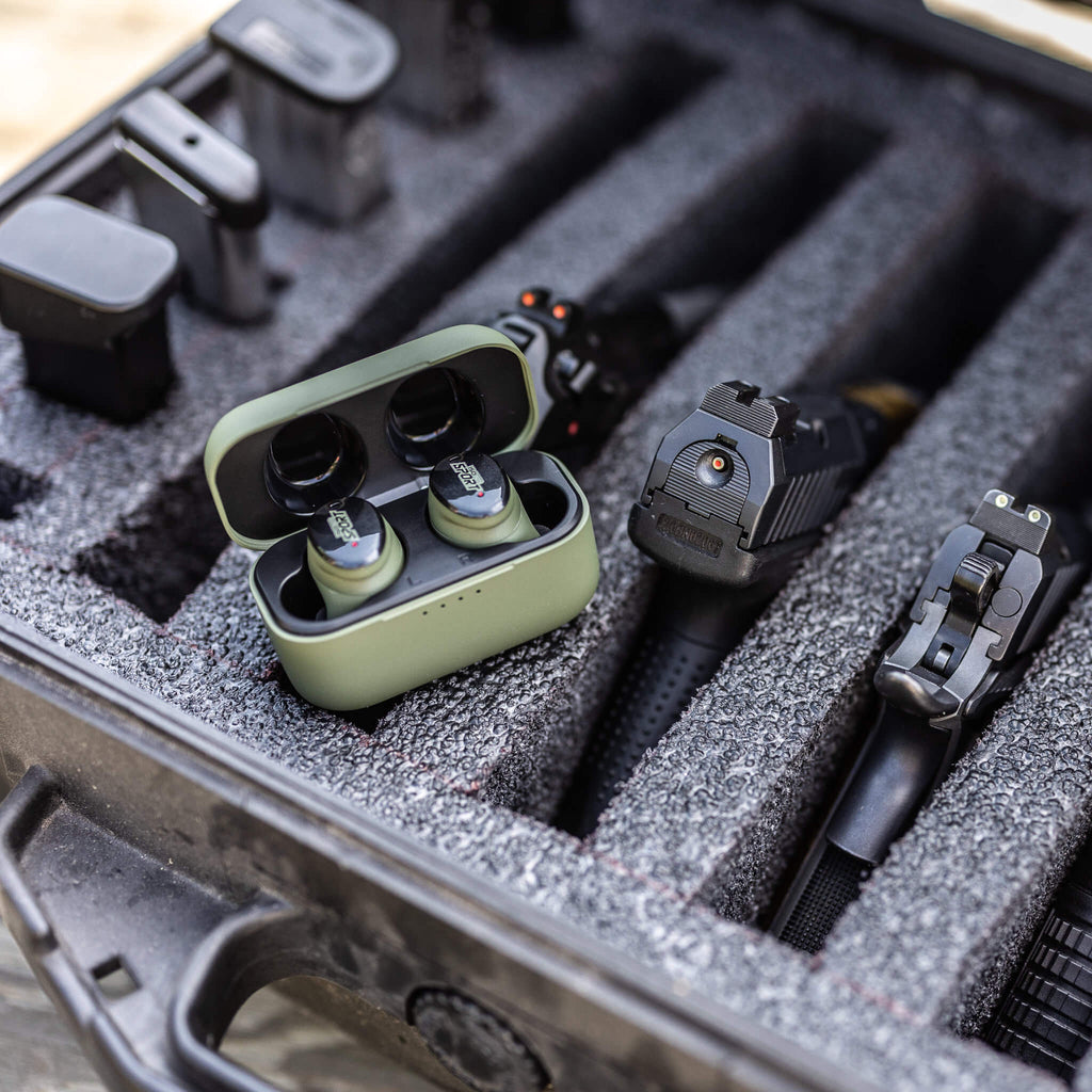  CAL-BT The Caliber features Active Hearing Protection & Enhancement Ear Plugs for shooting, hunting, training, isotunes iso tunes. Bluetooth enabled Comm Gear Supply CGS 