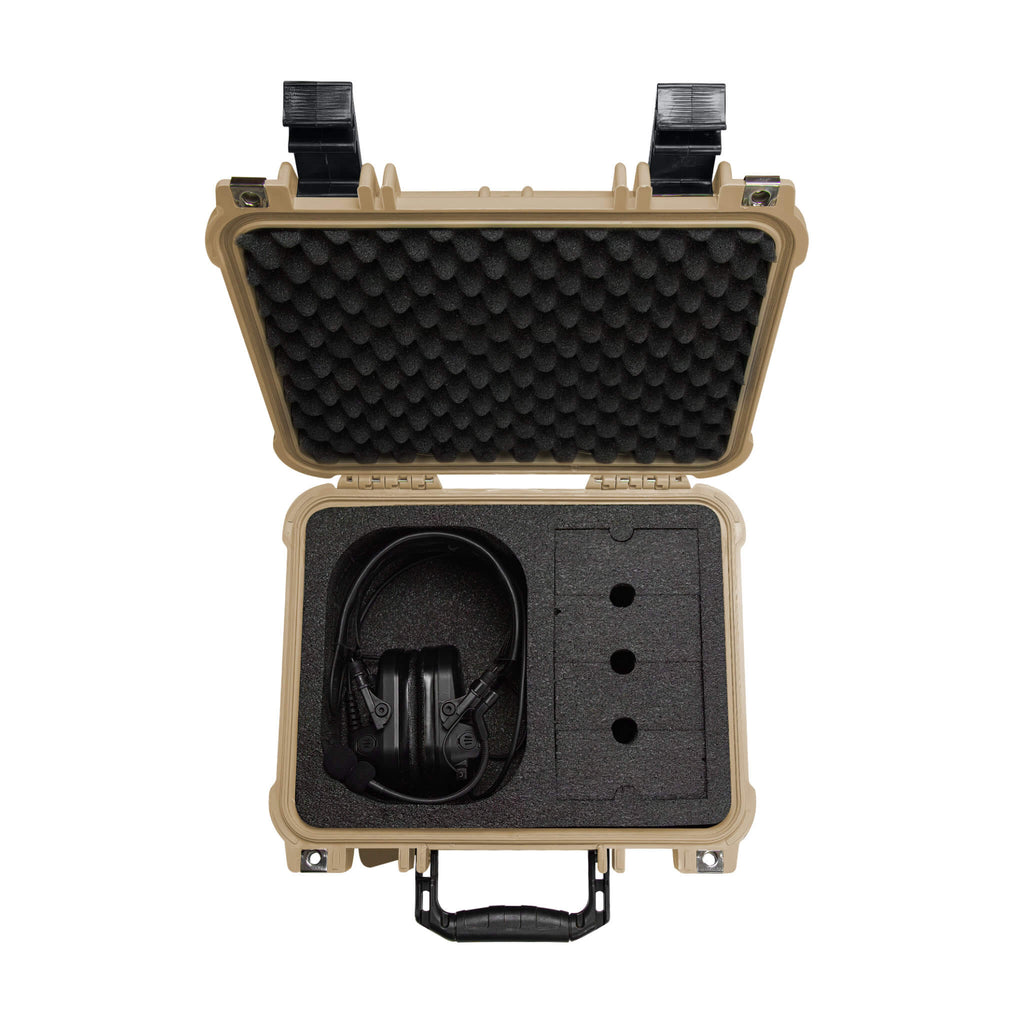 eylar SA00001 CASE-2-BLK CASE-2-GRA CASE-2-TAN CASE-2-GRN CASE-2-YEL: Hard Shell Protective Case; Ideal for Single Tactical Headset and other comms accessories comm gear supply