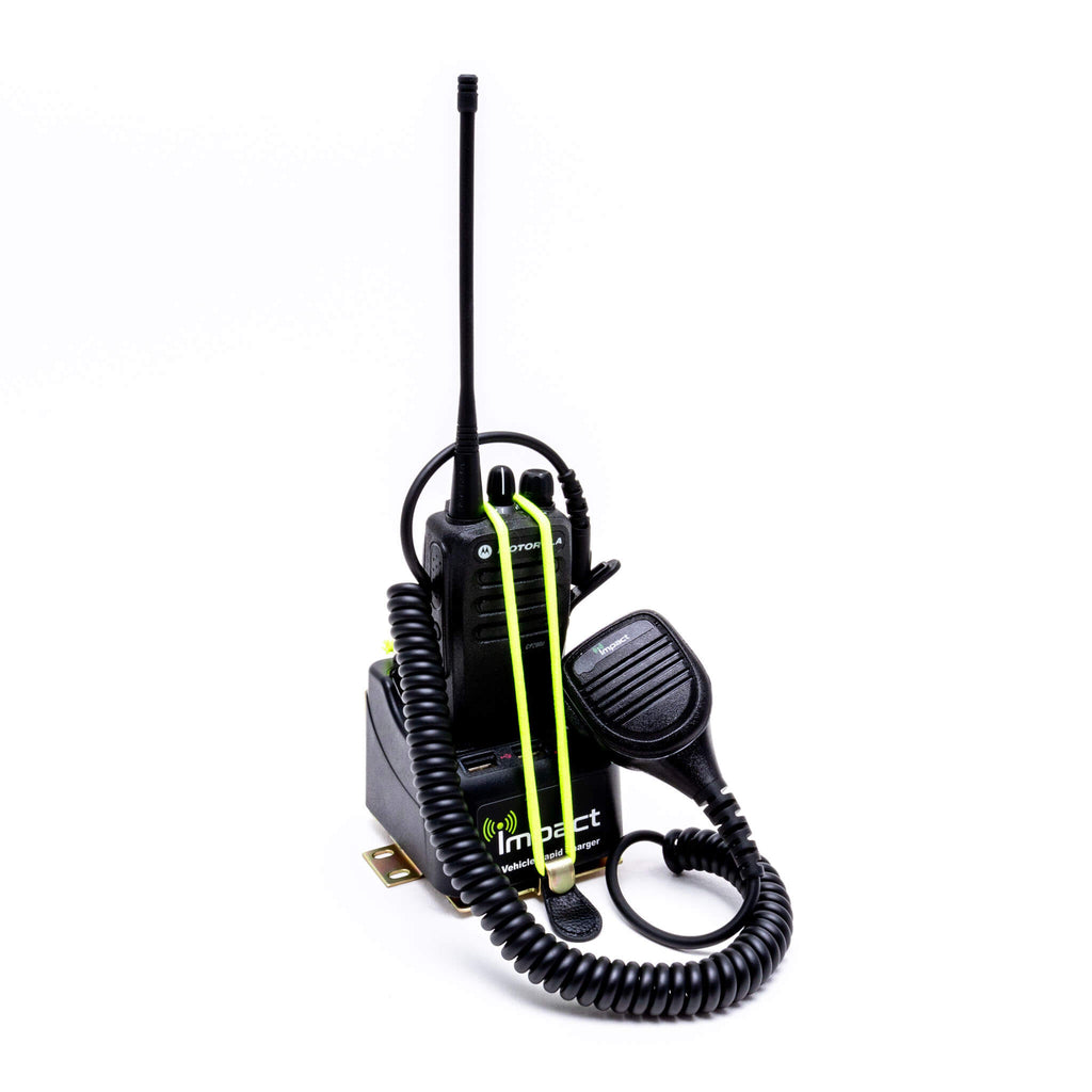  IMPA-DC1-IMPA-119: Complete Law Enforcement/Tactical In-Vehicle Charger for Motorola Radio/Walkie APX5000 APX6000/LI/XE APX7000/L/XE APX8000, SRX2200- Not your common car charger! Comm Gear Supply CGS 