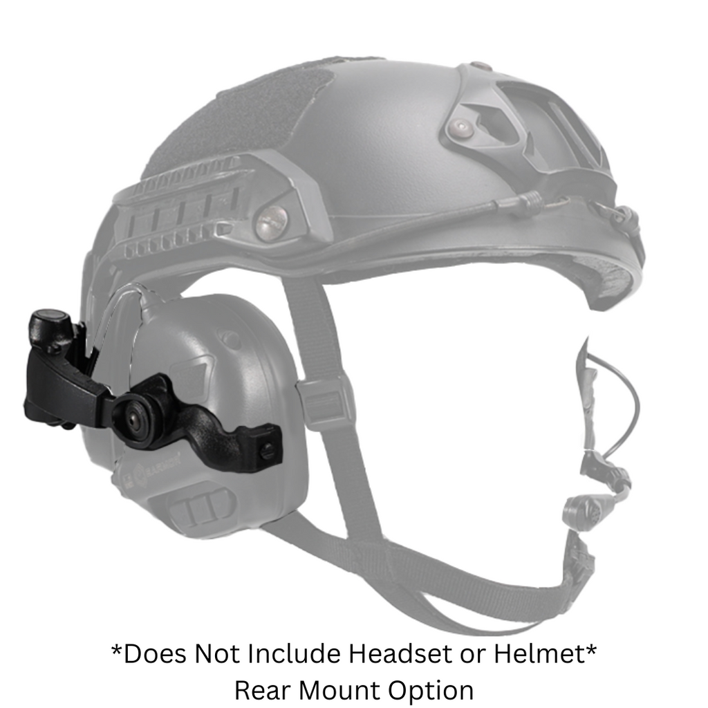 EM-M16C-TBD, Earmor Rear Helmet Mount Kit for Helmet/Headset Rail Mount Systems: FAST/ARC(Ops-Core Helmets), Team Wendy EXFIL 2.0 EXFIL 3.0, Hard Head Veterans M-LOK/MTEK/HHV & more. Compatible only with Earmor Mod3 and newer versions.