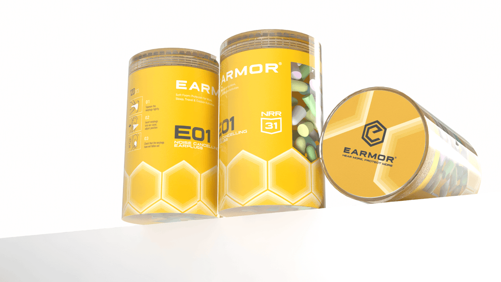 earmor E01: 120 Pack of Multi Color Hypoallergenic Hearing Protection Ear Plugs