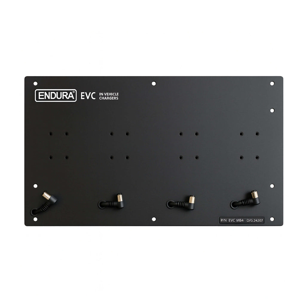 EVC-MB4: Mounting Bracket/Plate allows for 4 Endura EVC chargers to be vehicle mounted