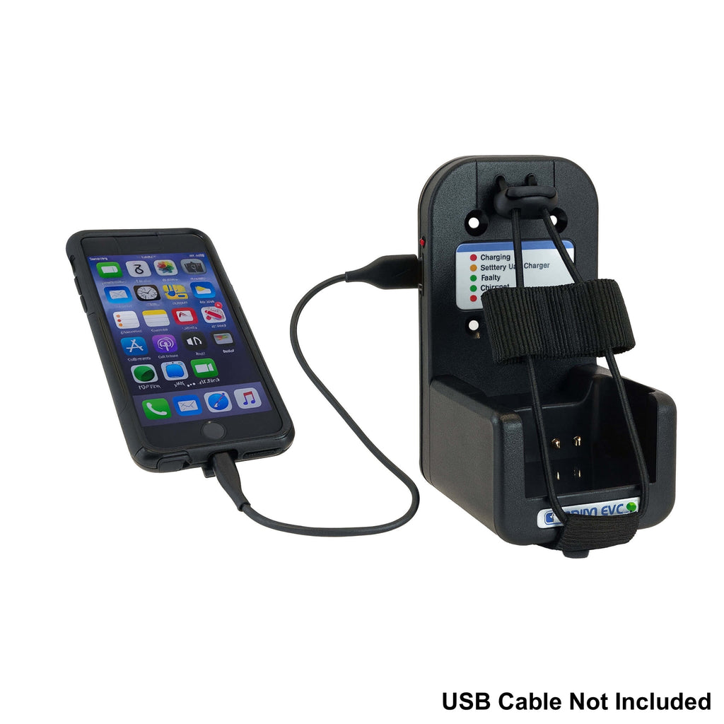 EVC-HA3-4: Complete Rugged Mounted In-Car 4x Charger Kit for Harris(L3Harris) Radio/Walkie XL185P, XL185Pi, XL-200P, XL-200Pi. compatible with L3Harris IS batteries: XL-PS4J / 14035-4045-01, XL-PA3X / 14035-4010-05 usb charger