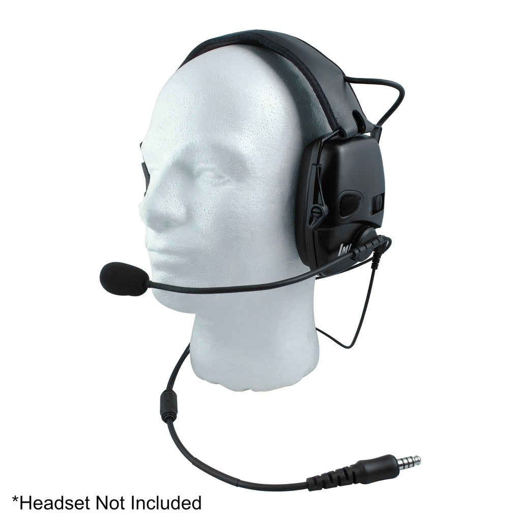 P/N: PTBM-3.5-NX-N: Tactical Boom Mic Comms Kit for Ear Pro Headset. Directly use the 3.5 mm Connector: 3M, Walker's, Howard Leight Impact Pro, Impact Sport, Pro Ears, MSA & More w/ 3.5mm Audio Input Connector Comm Gear Supply CGS