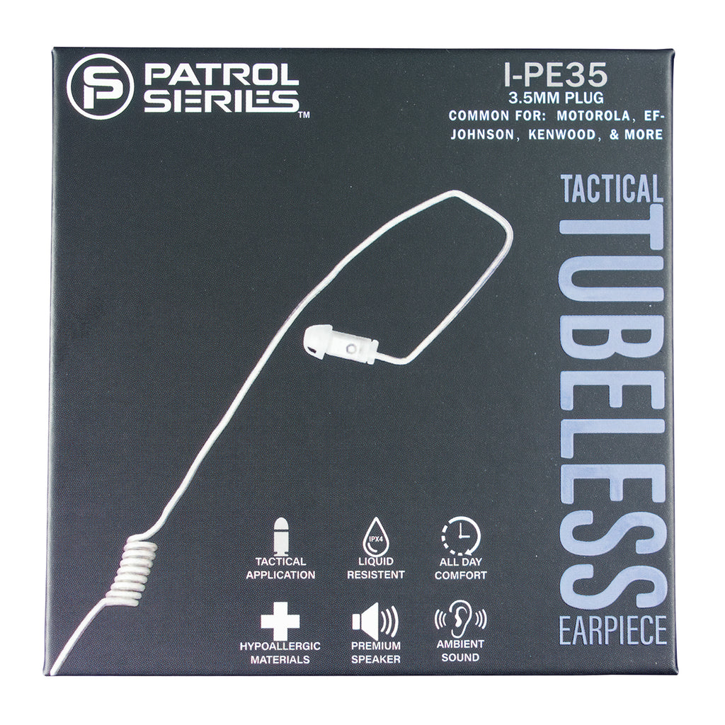 LT-INV-TBD invisible series microphone kit Utility Mic & Ultra Stealth 360 Flexo Radio tubeless Earpiece Kit - Motorola, Kenwood, Harris, M/A Com, Tait RO-360F-22-3.5: Ultra Stealth 360 Covert Whisper Covert Listen Only Earpiece EP1079SC A1 Micro Sound Tubeless Listen Only Earpiece/Tactical Radio Earpiece - 3.5mm, Connects to Speaker Mic for Motorola, Kenwood, Icom, Relm 360 flexo Comm Gear Supply CGS earphone connection tubeless EP-MS1A-B material comms communications I-PE35: Comm Gear Supply CGS