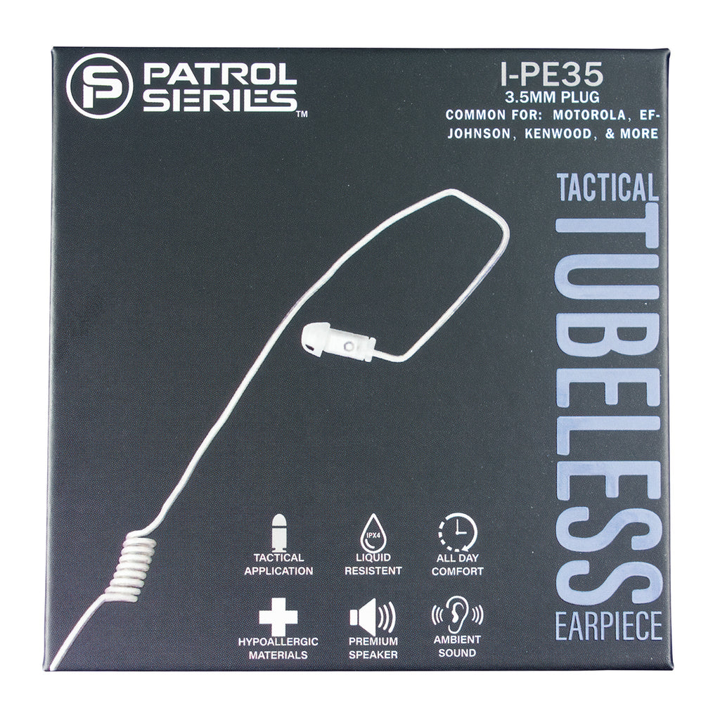 RO-360F-22-3.5: Ultra Stealth 360 Covert Whisper Covert Listen Only Dual Earpiece EP1079SC A1 Micro Sound Tubeless Listen Only Earpiece/Tactical Radio Earpiece - 3.5mm, Connects to Speaker Mic for Motorola, Kenwood, Icom, Relm 360 flexo Comm Gear Supply CGS earphone connection tubeless EP-MS1A-B material comms communications I-PE35: The Invisible Series Earpiece patrol series earpiece ID-PE35-UK: Convert Your Acoustic Tube Radio Earpiece Kit to the Invisible Earpiece System, only Premium/Rugged Tubeless