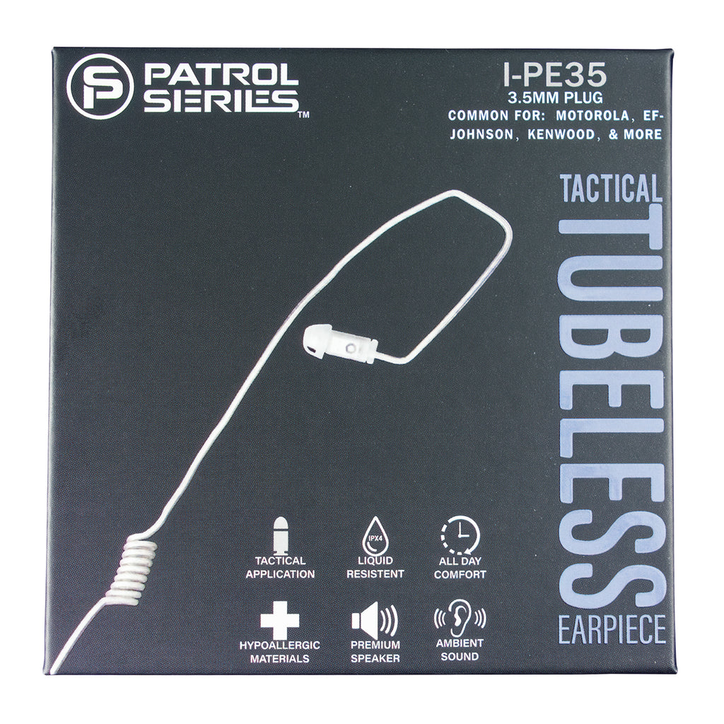 RO-360F-22-3.5: Ultra Stealth 360 Covert Whisper Covert Listen Only Earpiece EP1079SC A1 Micro Sound Tubeless Listen Only Earpiece/Tactical Radio Earpiece - 3.5mm, Connects to Speaker Mic for Motorola, Kenwood, Icom, Relm 360 flexo Comm Gear Supply CGS earphone connection tubeless EP-MS1A-B material comms communications I-PE35: The Invisible Series Earpiece patrol series earpiece