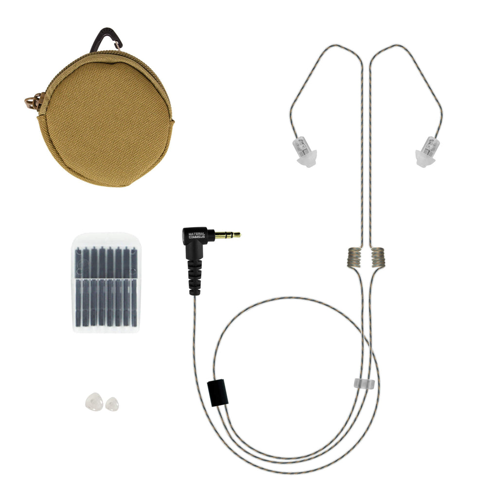 RO-360F-22-3.5: Ultra Stealth 360 Covert Whisper Covert Listen Only Dual Earpiece EP1079SC A1 Micro Sound Tubeless Listen Only Dual Earpiece/Tactical Radio Earpiece - 3.5mm, Connects to Speaker Mic for Motorola, Kenwood, Icom, Relm 360 flexo Comm Gear Supply CGS earphone connection tubeless EP-MS1A-B material comms communications ID-PE35: The Invisible Series Earpiece patrol series earpiece