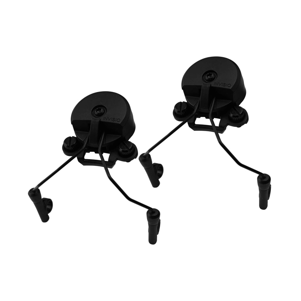 P/N: CGS-INV-T7-HM: 
INV18032, INV18033, INV18036, INV18038
The INVISIO T7 Headset Helmet Mount is made for ARC/FAST/Ops-Core, Team Wendy EXFIL 2.0 and 3.0, HHV Hard Head Veteran MLOK, and Team Wendy EPIC helmets for mounting on the upper rail. Comm Gear Supply