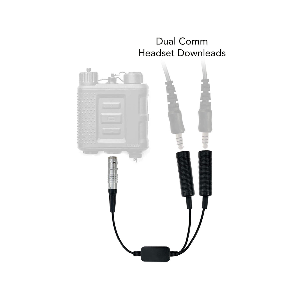 X50-2NX: Adapter for Common dual comm dual downlead Tactical Headset Downlead(Nexus TP-120 / U174) to Invisio X50 and other X Series Control Box/PTT. For NATO 3M/Peltor, Ops-Core, TCI, Otto, David Clark, TEA Comm Gear Supply CGS