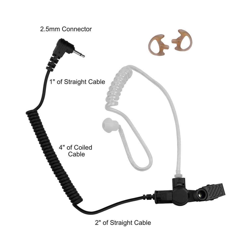fox listen only ep1069sc LO25AC - 2.5mm Listen Only Radio Earpiece Acoustic Clear Tube - Fits: Harris, M/A Com, Otto - Connects To Speaker Mic Comm Gear Supply CGS C101199 5965-01-509-9358  V1-10432 589-0015-057