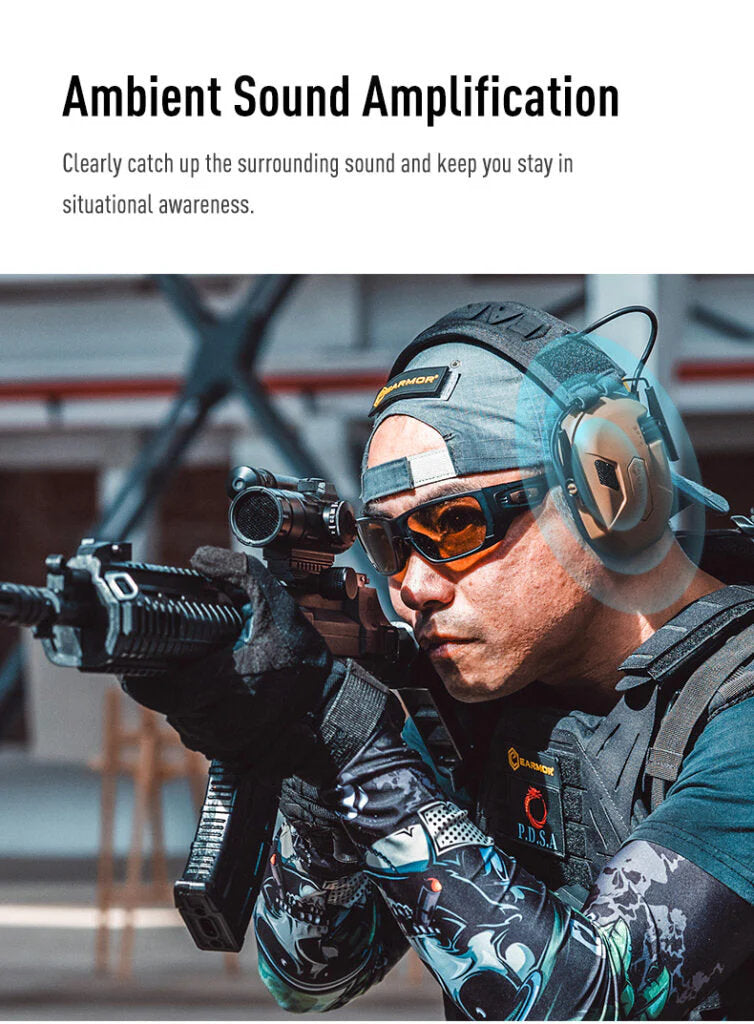 P/N: M300A: M300A is noise-canceling headset designed to provide users with safe and reliable hearing protection. Equipped with an integrated chip that utilizes advanced digital signal processing technology, it effectively reduces noise in noisy environments and minimizes the damage caused by gunshot noise to hearing. Comm Gear Supply CGS