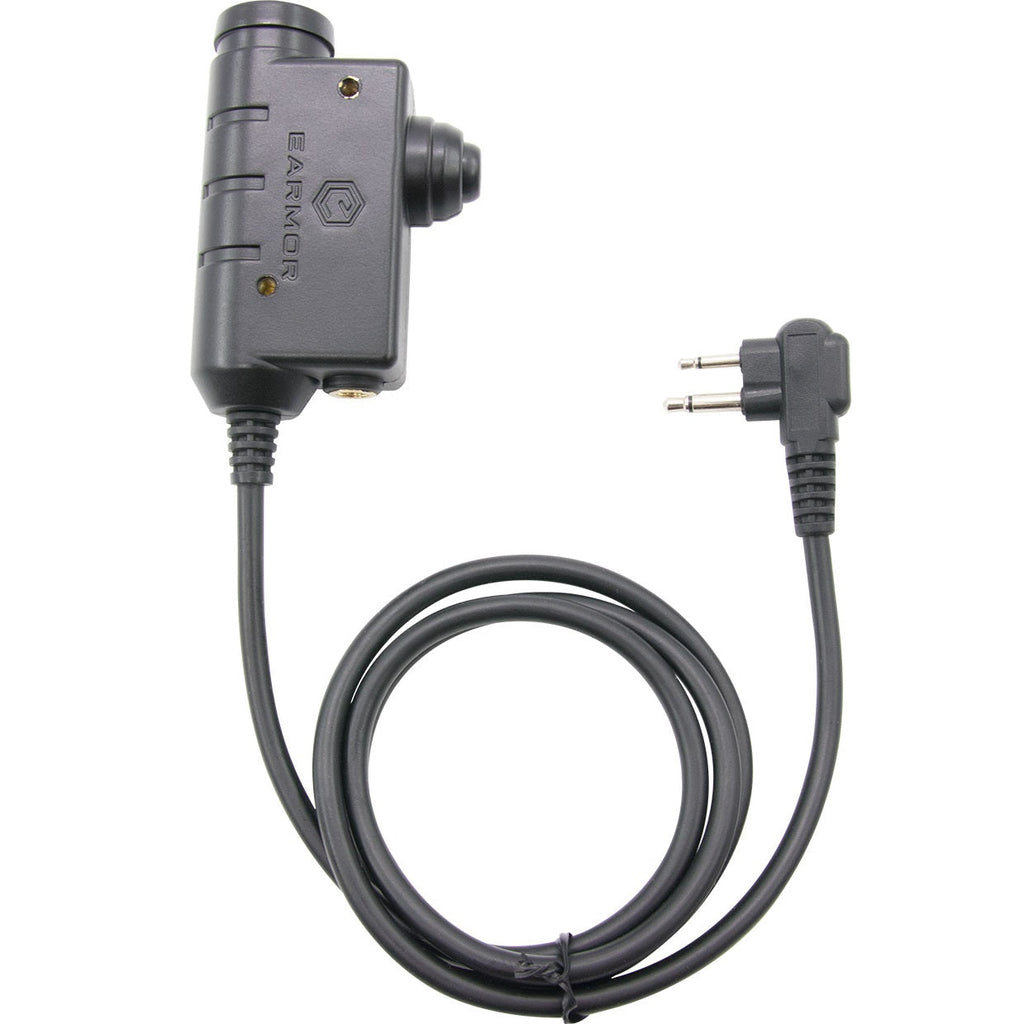 earmor M51-03Y: Tactical Headset Push To Talk(PTT) Adapter for Yaesu 2 Pin: FT-65, FT25, FT-4XR, FT-4VR Comm Gear Supply CGS