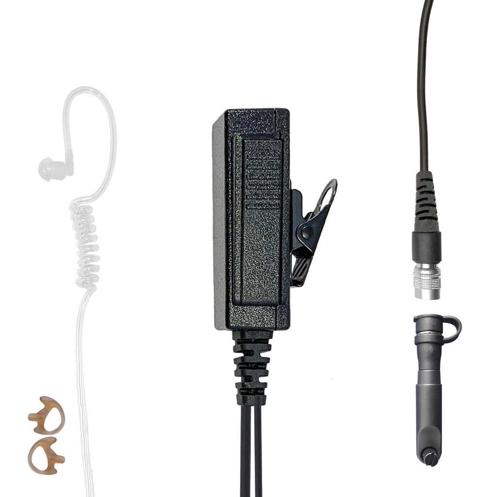 Mic & Earpiece Radio Kit - Quick Disconnect Hytera PD-602/PD-662/PD-682/X1e/X1p/Z1p & More Comm Gear Supply CGS LTH8SR
