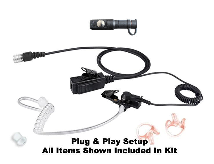 Mic & Earpiece Radio Kit - Quick Disconnect Hytera PT-580, PD7 Series, PD982 & More Hytera PT-580, PD-702, PD-782, PD-785, PD-982 & more. Comm Gear Supply CGS LT55SR