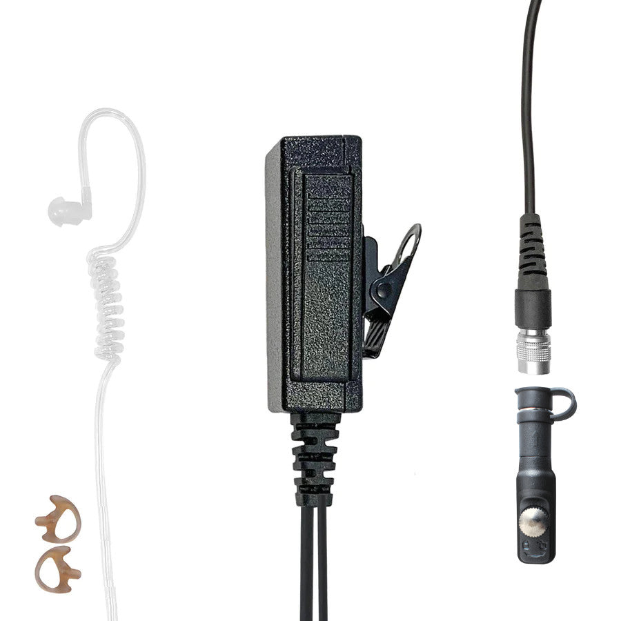 Mic & Earpiece Radio Kit - Quick Disconnect Harris HDP150, HDP100 Momentum & More Comm Gear Supply CGS LT55SR